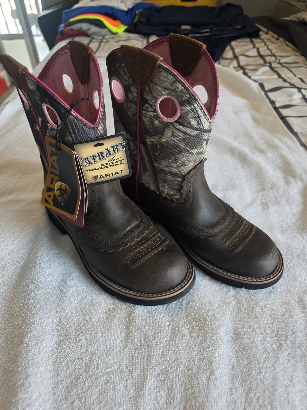 Ariat Womens Fat Baby Western Cowboy Boots - Picture 1 of 16